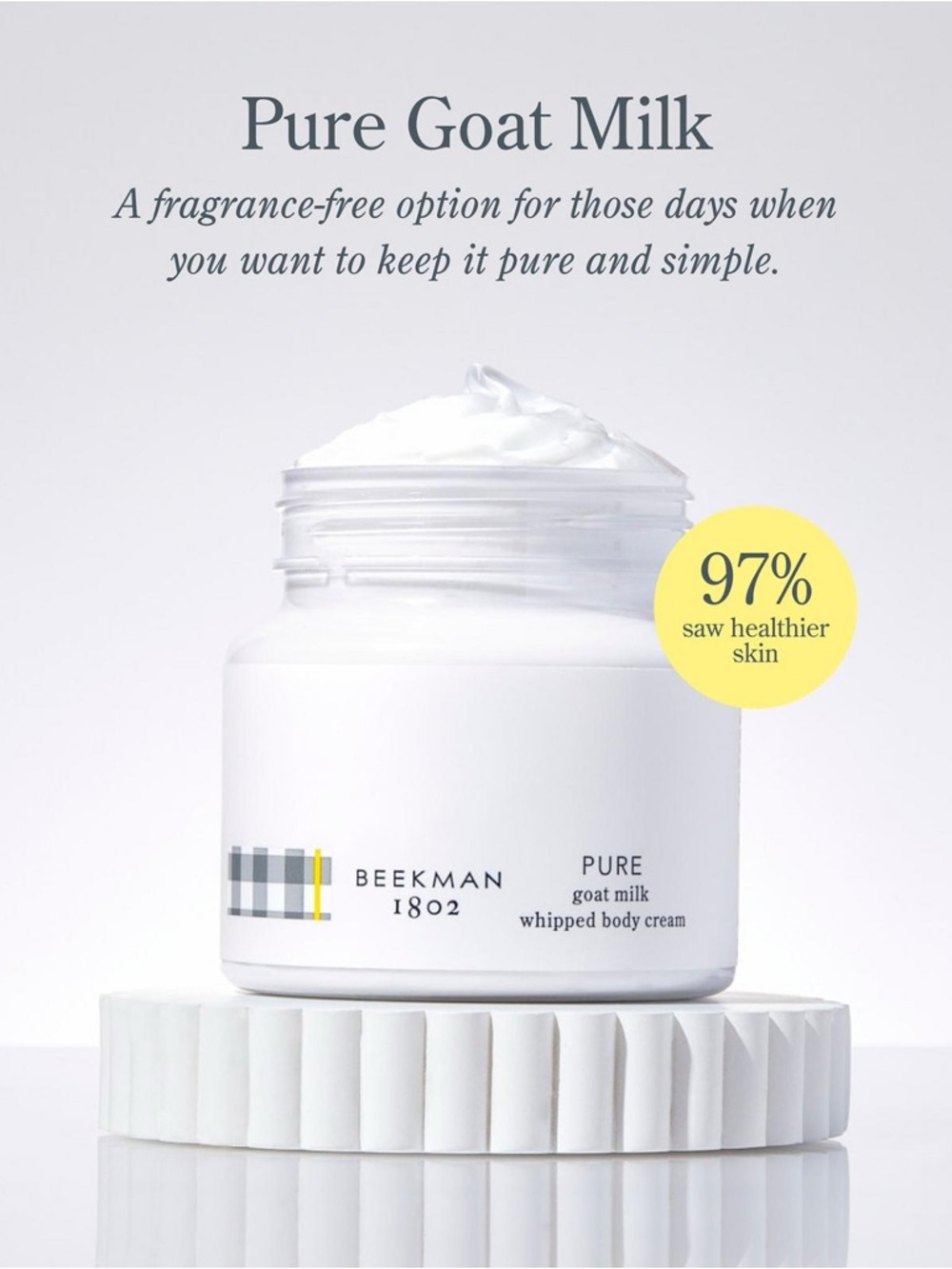 🔥 2/20:Beekman 1802 Pure Goat Milk Whipped Body Cream - White with Yellow Accent